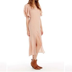 BNWT Free People x Saltwater Luxe Stripe V Neck Midi Dress sz XS
